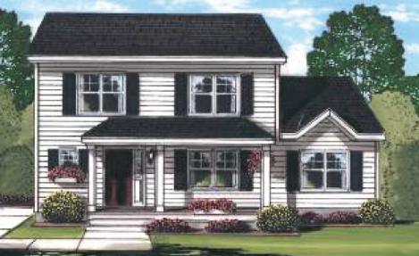 two story white house